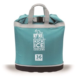 KickIce Dry Bag + Soft Cooler with PVC Free Leakproof Lining + Rolltop Closure for Kayaking, Beach, Rafting, Boating, Hiking, Camping and Fishing, Holds 36 Cans + Ice, 30L, Teal