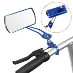 Bike Mirror,A Pair of 360Rotation Back Rearview Mirror Handlebar Wide Angle Bicycle Mirror-Blue