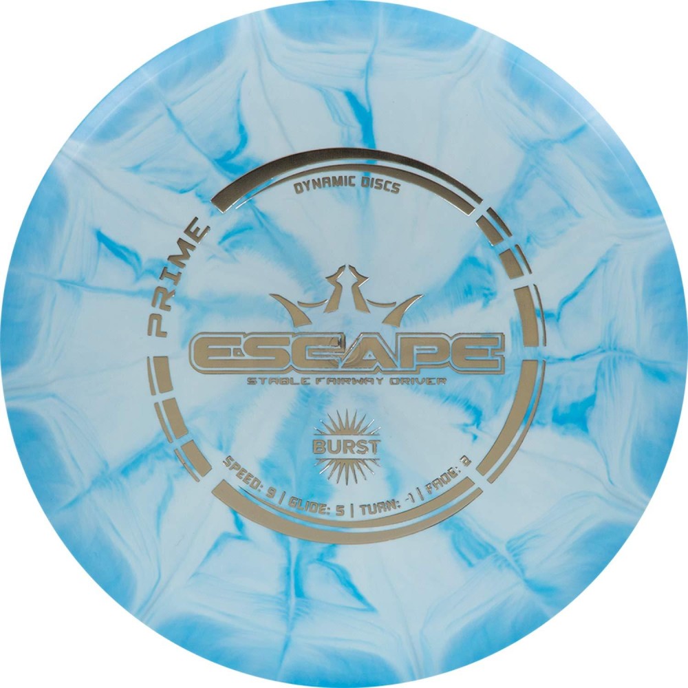 Dynamic Discs Prime Burst Escape Disc Golf Driver Frisbee Golf Fairway Driver Neutral Flying Golf Disc Stamp Colors Will Vary (Blue)
