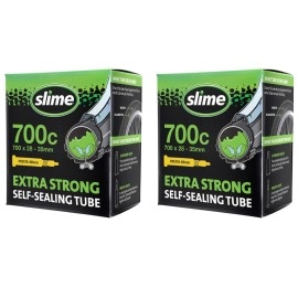 2-PACK Slime Bike Sealant Self Sealing Inner Tubes 700x28-35c Presta Valve 48mm