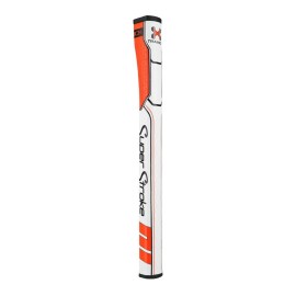 SuperStroke Traxion WristLock Golf Putter Grip, Orange/White Advanced Surface Texture that Improves Feedback and Tack Made to Lock Your Wrist Minimize Grip Pressure with a Unique Parallel Design