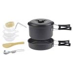 BESPORTBLE 1 Set Camping Utensils Folding Camping Pots Portable Camping Stove Aluminium Hiking Pot Picnic Cooking Pot Bowl Outdoor Cook Gear Backpacking Stove Travel Aluminum Picnic Pot