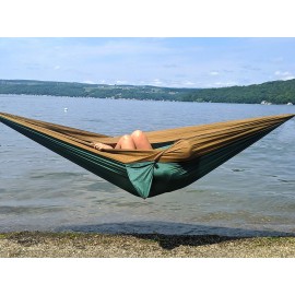 Breezy Point? Durable Double Lightweight Parachute Camping Hammock with Tree Straps - Great for Indoors/ Outdoors, Camping, Backpacking, Dormitory, Pool/Beach/Lake, Travel, Portable (Forest Blend)
