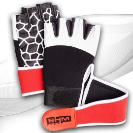 Workout Gloves - Women/Men Lightweight Leather Gloves - Sports/Gym/Weightlifting/Cycling/Exercise/Training/ Wrist Wraps Glove - Support Equipment Full Palm Protection Power Grips� (White, Large)