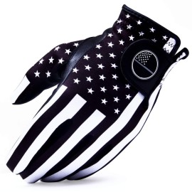 RAULAM INTERNATIONAL USA Flag Golf Gloves with Perfect Grip for Men and Women,Golf Glove American Flag Left Hand-Golf Glove Men Left Hand/Right Hand,Golf Glove Women Left/Right (Women Large, Right)