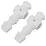 Aramox Foosball Soccer Table Football Men Player, 2Pcs White Foosball Soccer Machine Replacement Player (White)