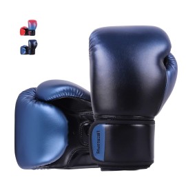 Liberlupus Youth Boxing Gloves 8-10oz, Heavy Punching Bag Gloves for Kids, Kickboxing Training Gloves for Boys Girls, MMA, Muay Thai,UFC, Sparring (Black Blue, 10 oz (100-120 lbs))