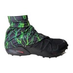 Wapiti Designs Go-Long Gaiters Trail Running Shoe Gaiters for Running, Hiking, or Long Distance Backpacking (Green Lightning, S/M)
