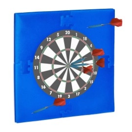 Relaxdays Unisex?- Adults Dartscheibe Schutzring R6 Wall Protection for 45 cm Dartboard, EVA Dart Collection Ring HBT: 71 x 71 x 3 cm, Blue, 1 Item