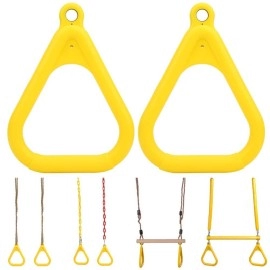 Jinxuny Gymnastic Rings,Kids Pull Up Ring,Plastic Children Flying Gym Rings for Outdoor Indoor Fitness Game Sports Equipment