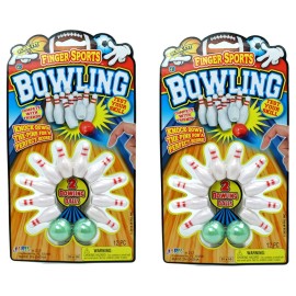 JA-RU Mini Bowling Toys (2 Set) Miniature Bowling Pins & Bowling Ball for Kids & Adults. Small Tabletop Games & Office Desktop Toys. Stress Relief Novelty Gifts Arcade Prizes Stocking Stuffer. 217-2p