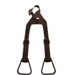 Showman Heavy Duty Nylon Adjustable Buddy Stirrups (Brown)