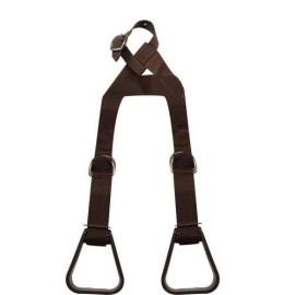 Showman Heavy Duty Nylon Adjustable Buddy Stirrups (Brown)