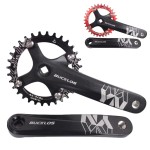 BUCKLOS MTB 170mm Square Taper Crankset, 104 BCD Mountain Bike Narrow Wide Tooth Chainring 32/34/36/38/40/42T, Single Speed Round/Oval Chainring and Crank, fit Shimano, SRAM, FSA