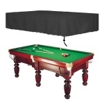 Oslimea 7/8/9ft Billiard Pool Table Cover with Drawstring, Pool Table Cover Waterproof, Snooker Table Covers Dustproof Furniture Cover for Billiard Table/Rectangle Table(9 ft)