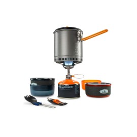 GSI Outdoors Pinnacle Dualist HS - Ultralight Backpacking Portable Camping Cooking & Kitchen Set - Pot, Spoon, Mugs & Bowls