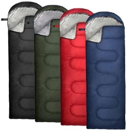 10 Pack Sleeping Bags for Adults Cold Weather Bulk for Homeless People, 4 Seasons Warm or Cold Lightweight Indoor Outdoor Backpacking, Camping (Assorted Colors Pack)