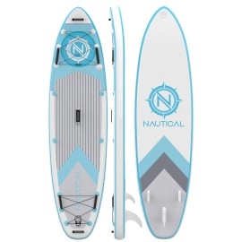 iROCKER Nautical Inflatable Stand Up Paddle Board, Superb Maneuverability 10 Long 32