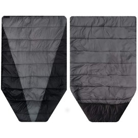 Go Outfitters Adventure Top Quilt, The Sleeping Un-Bag and Hammock Camping Top Quilt (Black/Gray)