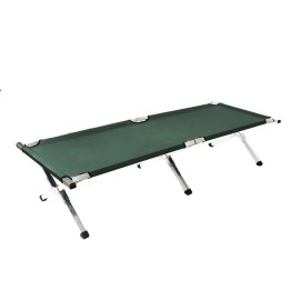 Kemp USA Green Multipurpose Aluminum Camping & Military Portable Folding Cot, Extremely Lightweight & Durable