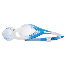 TYR Hydra Flare Adult Swim Goggles, Clear/Blue