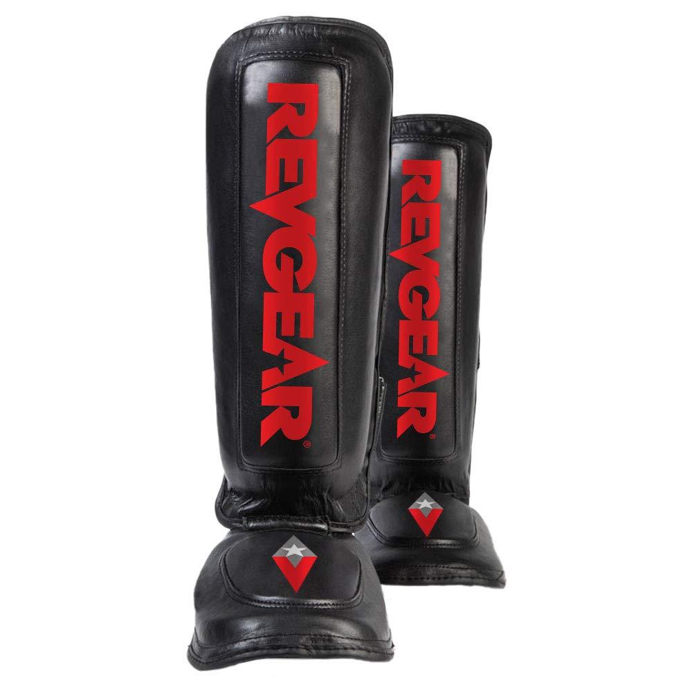 Revgear Defender Gel Heavy Hitter Shin Guards Gel Padding Extra Comfortable Pre-Curved Extra Cushion Great Fit (Small)