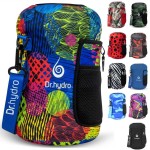 DR.HYDRO 3.2L Water Bottle One Gallon Sleeve Jug Insulated Neoprene Cover Large 108oz Holder with Shoulder Strap for Gym and Workout (Grunge Circle)