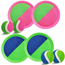Jalunth Ball Catch Set Game Paddle - Beach Toys Back Yard Pool Outdoor Games Backyard Throw Catch Toss Age 3 4 5 6 7 8 9 10 11 12 Years Old Boys Girls Kids Adults Family Outside Easter