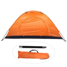 Redxiao~ ~ Stable Structure Single Layer Tent Camouflage Color Single Person Tent, Leisure Tent, for Outdoor Tents Travel(Orange)