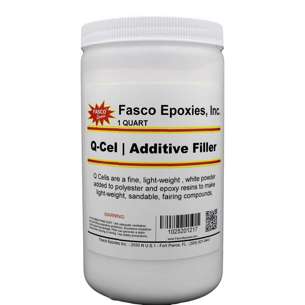 Fasco Epoxies Q-Cel Filler for Boat, Fiberglass, and Surfboard Repairs - Quart