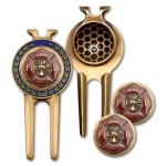 Armed Forces Depot Firefighter Golf Divot Tool and Ball Markers