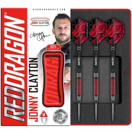 RED DRAGON Jonny Clayton Special Edition 22 Gram Professional Tungsten Darts Set with Flights and Stems (Shafts)