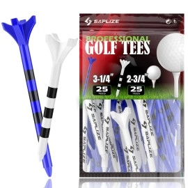 SAPLIZE Plastic Golf Tees Pack of 50(2-3/4