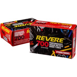 Revere Bicycles 2-Pack of Tubes Black 700c x 35-40 Shrader 48mm. Free Replacement Warranty if it Ever goes Flat do to Manufacturer defect.
