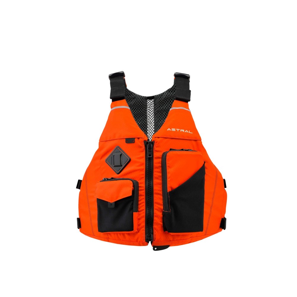 Astral, E-Ronny Men? PFD, Durable Life Jacket for Fishing, Touring, and Kayaking, Fire Orange, Large-X-Large