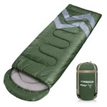 Forbidden Road Backpacking Sleeping Bag - 3 Season Warm & Cool Weather, Portable Single Sleep Bag Lightweight Water Resistant Semi Envelope for Camping Hiking Backpacking - Compression Bag Included