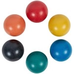 ApudArmis 3.3In Croquet Ball Replacement, Set of 6 Colored Replacement Croquet Balls for Lawn Backyard 35In Six Player Croquet Game