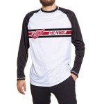 Calhoun Mens Officially Licensed NHL Striped Long Sleeve Rashguard (Large, Detroit Red Wings)