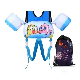TOAUXUNG Adjustable Kids Swim Vest for Baby Swimming Training,Infant Baby Vest Swim Aid for 22-66 Pounds Boy and Girl