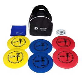 Disc Golf Starter Set/Disc Golf Beginner Set, Included 2X Driver, 2xMid-Range, 2xPutter, Carry Bag, Towel and Mini Marker,Disc Golf Beginner Set