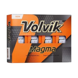 Volvik Magma Non-Conforming 3-Piece Long Distance Golf Balls 1 Dozen (White Color 12 Balls)