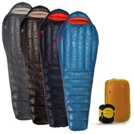 Mountaintop Ultralight Mummy Down Sleeping Bag 650 Fill Power Duck Down Suits for 32 20 Degree F for Camping Hiking Backpacking