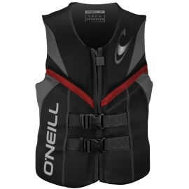 O'Neill Men's Reactor USCG Life Vest, Black/Graphite/Red, Medium