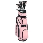 Tangkula 9/10 Pieces Women's Complete Golf Clubs Set Right Hand, Includes 460cc Alloy #1 Driver & #3 Fairway Wood & #4 Hybrid & #6/#7/#8/#9/#P Irons, Putter, Golf Club Set