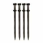 Moose Supply Double Head Tent Stakes - Heavy Duty Steel Tent Stakes, Versatile Ground Spikes to Anchor Commercial Inflatables, Party Tents, and Outdoor Camping Shelters, 1 1/8 x 40 Inch, 10-Pack