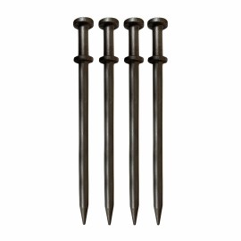 Moose Supply Double Head Tent Stakes - Heavy Duty Steel Tent Stakes, Versatile Ground Spikes to Anchor Commercial Inflatables, Party Tents, and Outdoor Camping Shelters, 1 x 36 Inch, 10-Pack