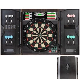 Arachnid Titanium 5400 Electronic Dartboard and Cabinet, Black