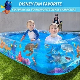 Disney Pixar 6 ft x 8 ft Inflatable Pools by GoFloats - Inflatable Swimming Pool for Kids and Adults - Cars, Frozen, Nemo & Toy Story