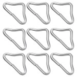 BESPORTBLE 20pcs Stainless Steel Triangle Ring Buckle V- Rings for Trampoline Replacement Parts Bag Trampoline Mat Craft