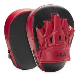 FILA Accessories Punching Mitts for Boxing - Focus Mitts for Kickboxing MMA and Muay Thai - Ideal for Karate Sparring Dojo and Martial Arts - Curved Boxing Mitts for Men and Women (Sold as Pair)